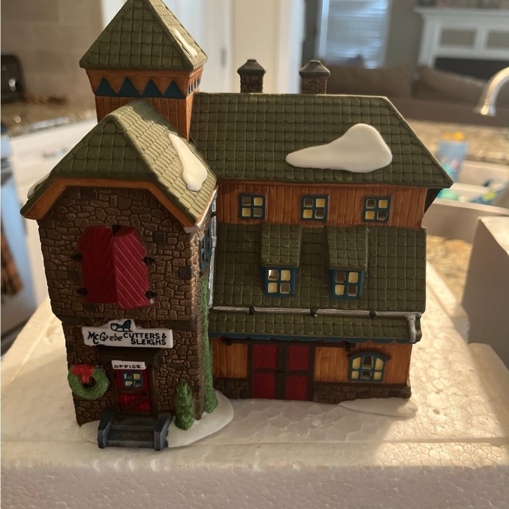 Department 56 New England Village, Mc Grebe cutters and sleigh building